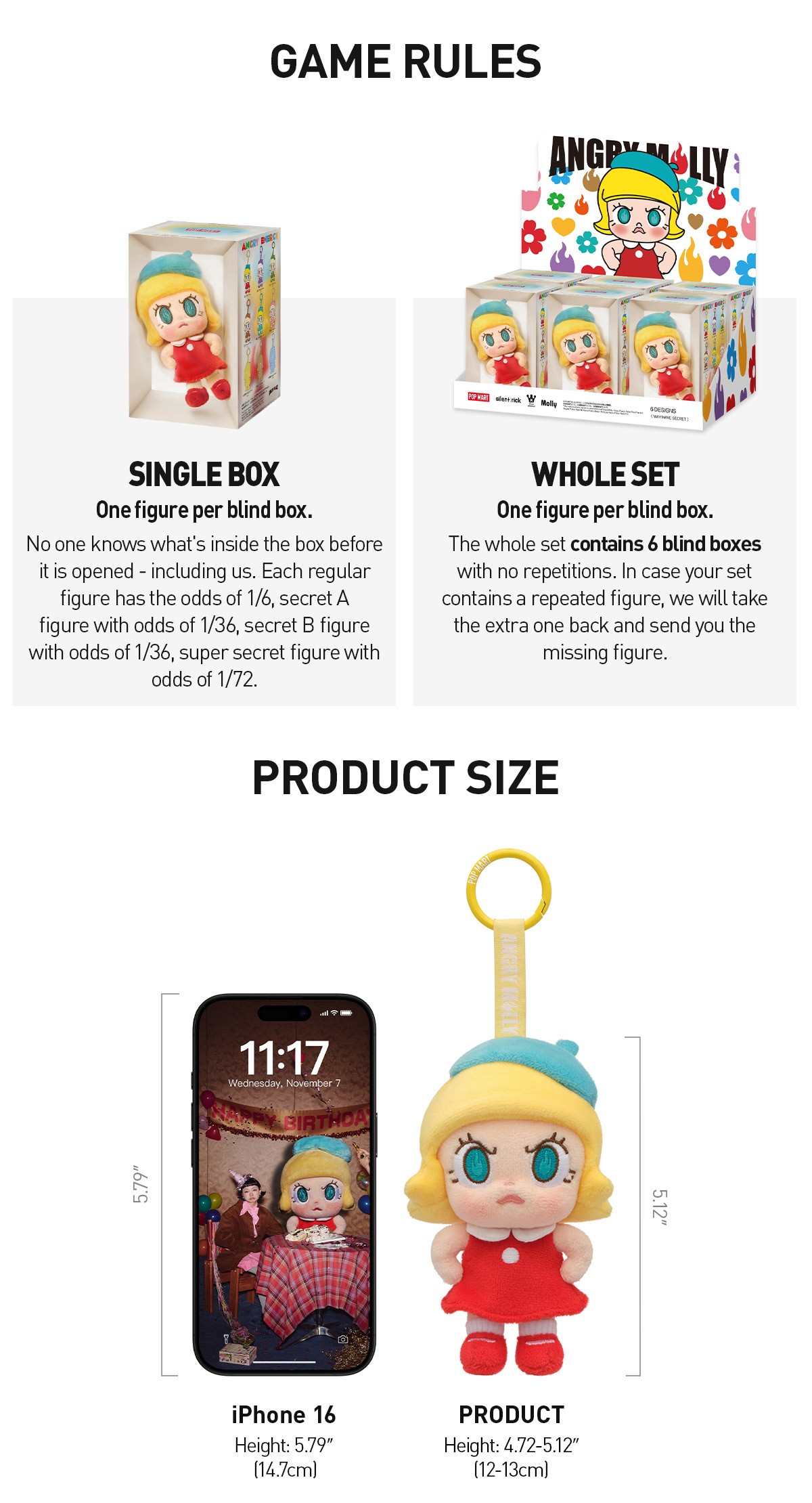 MOLLY — Angry Energy Plush Pendant Blind Box | POP MART — official detail