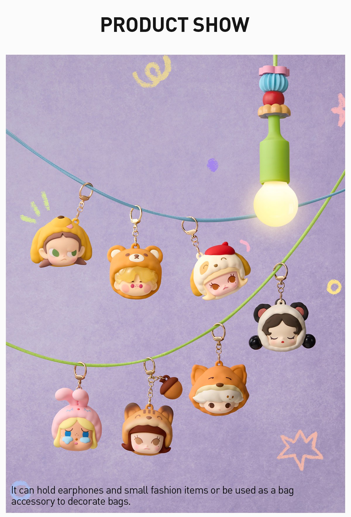 POP BEAN — Pajama Party Earphone Bag Blind Box | POP MART — official detail