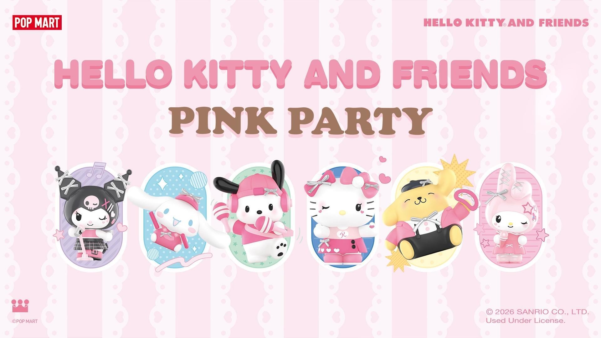 Sanrio — Hello Kitty and Friends Pink Party Blind Box | POP MART — official detail