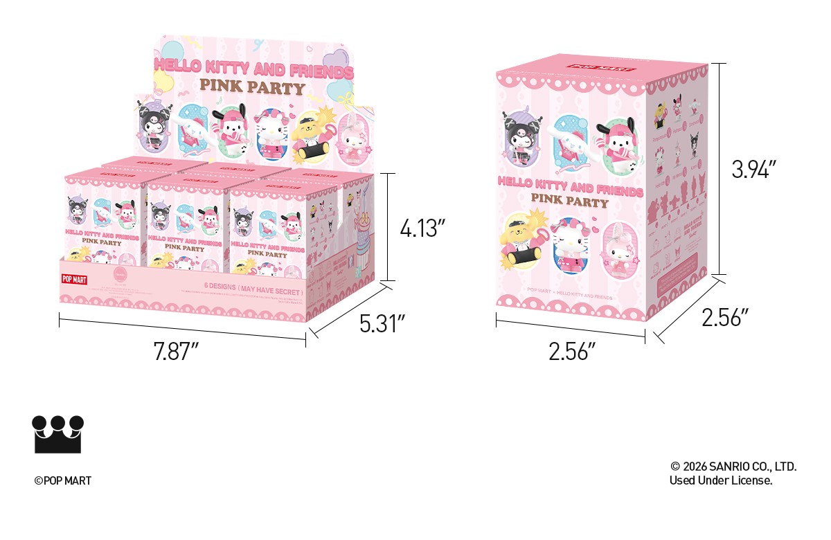 Sanrio — Hello Kitty and Friends Pink Party Blind Box | POP MART — official detail