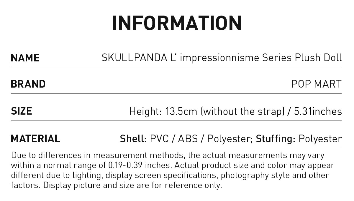 SKULLPANDA — L'impressionnisme Series Blind Box | POP MART — official detail