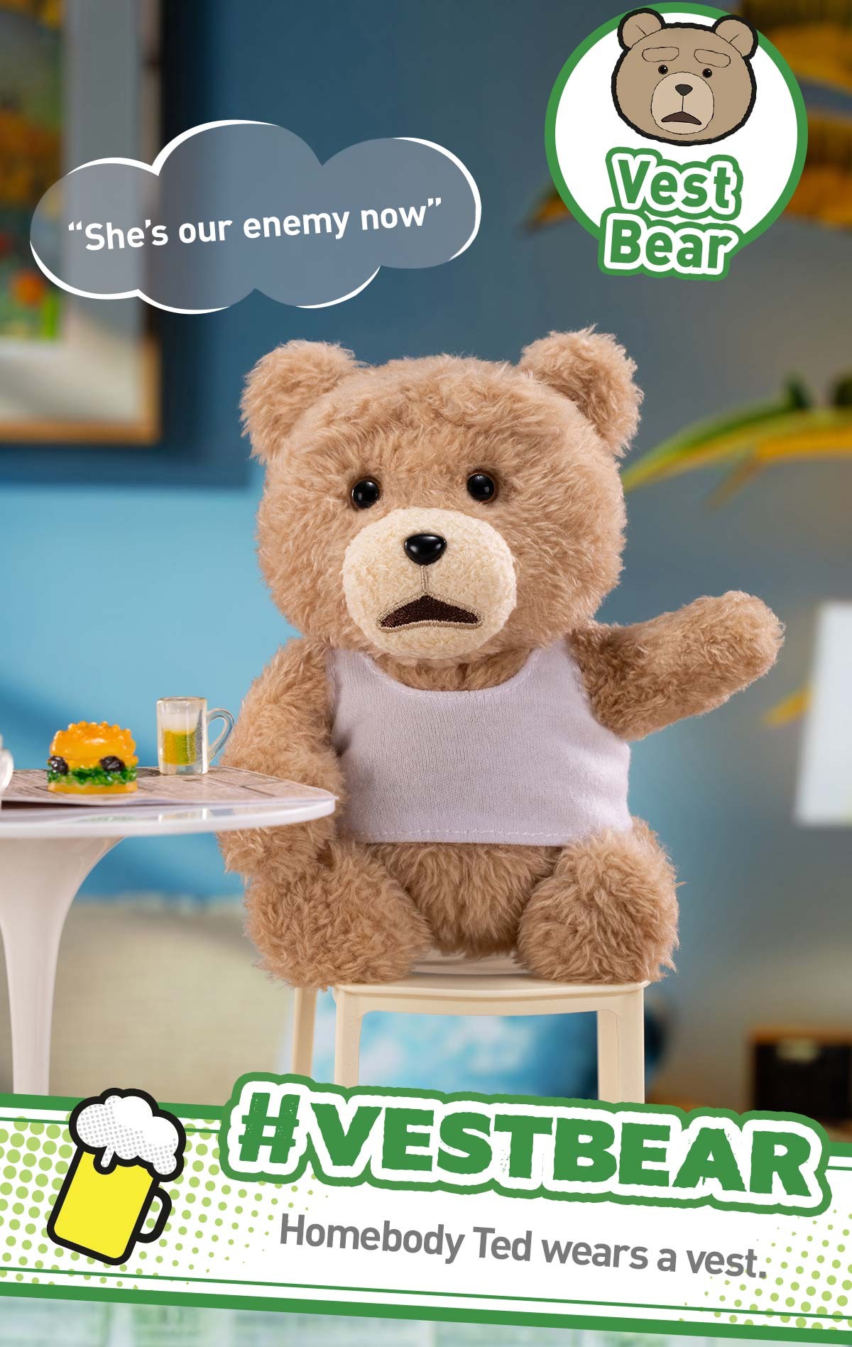 Ted 2 — Teddy Bear Action Plush Blind Box | POP MART — official detail