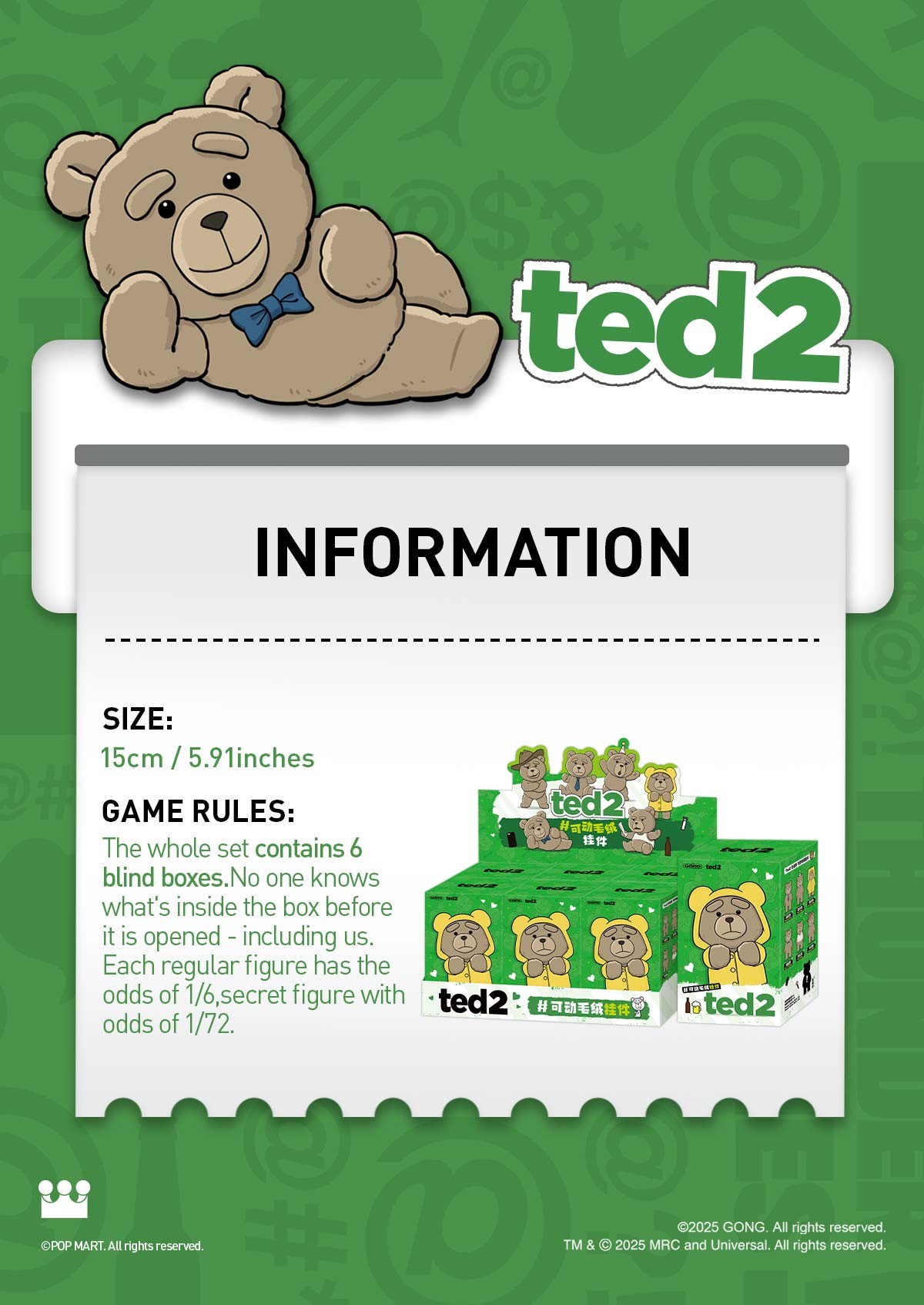Ted 2 — Teddy Bear Action Plush Blind Box | POP MART — official detail