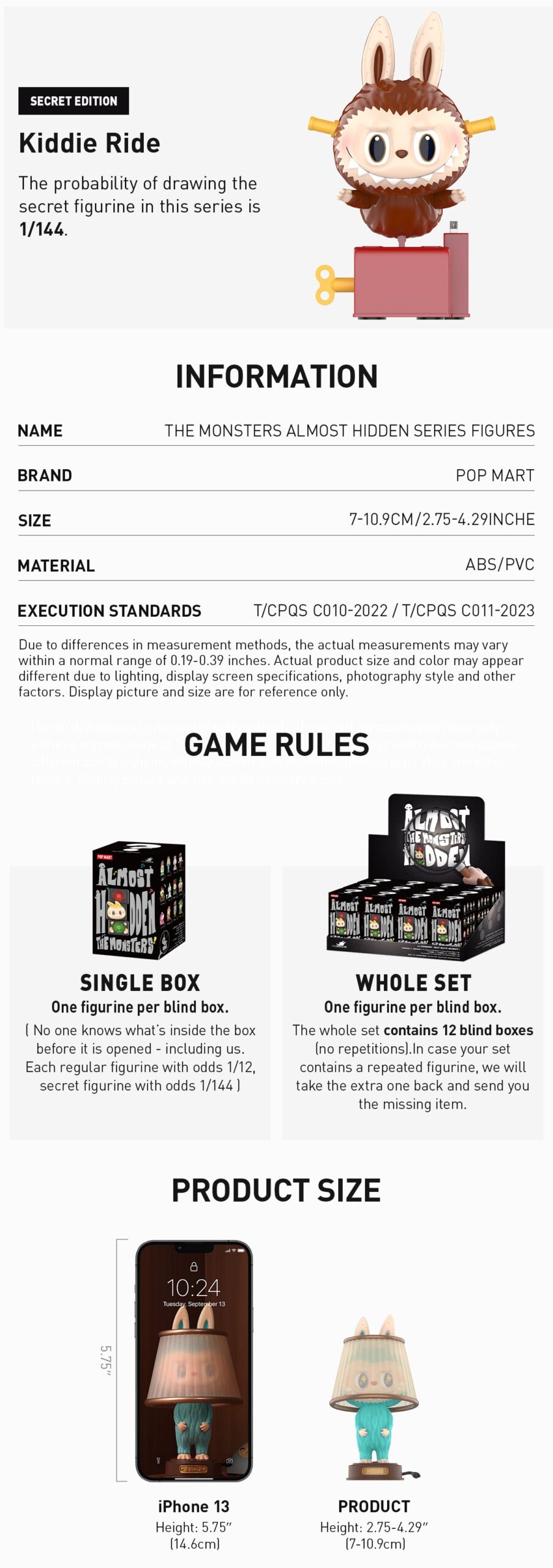 THE MONSTERS — Almost Hidden Blind Box | POP MART — official detail