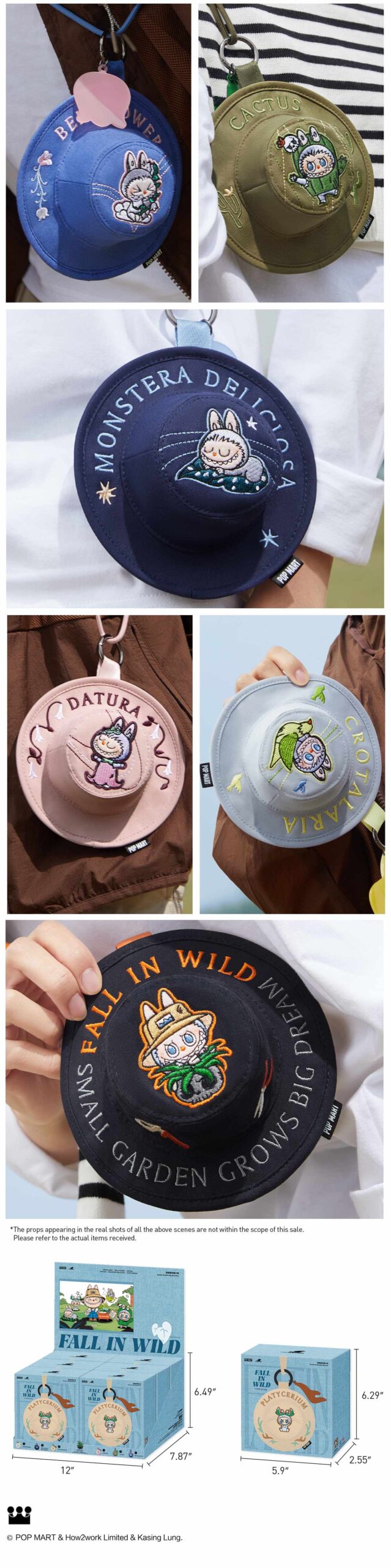 THE MONSTERS — Fall in Wild Bucket Hat Mini Bag Blind Box | POP MART — official detail
