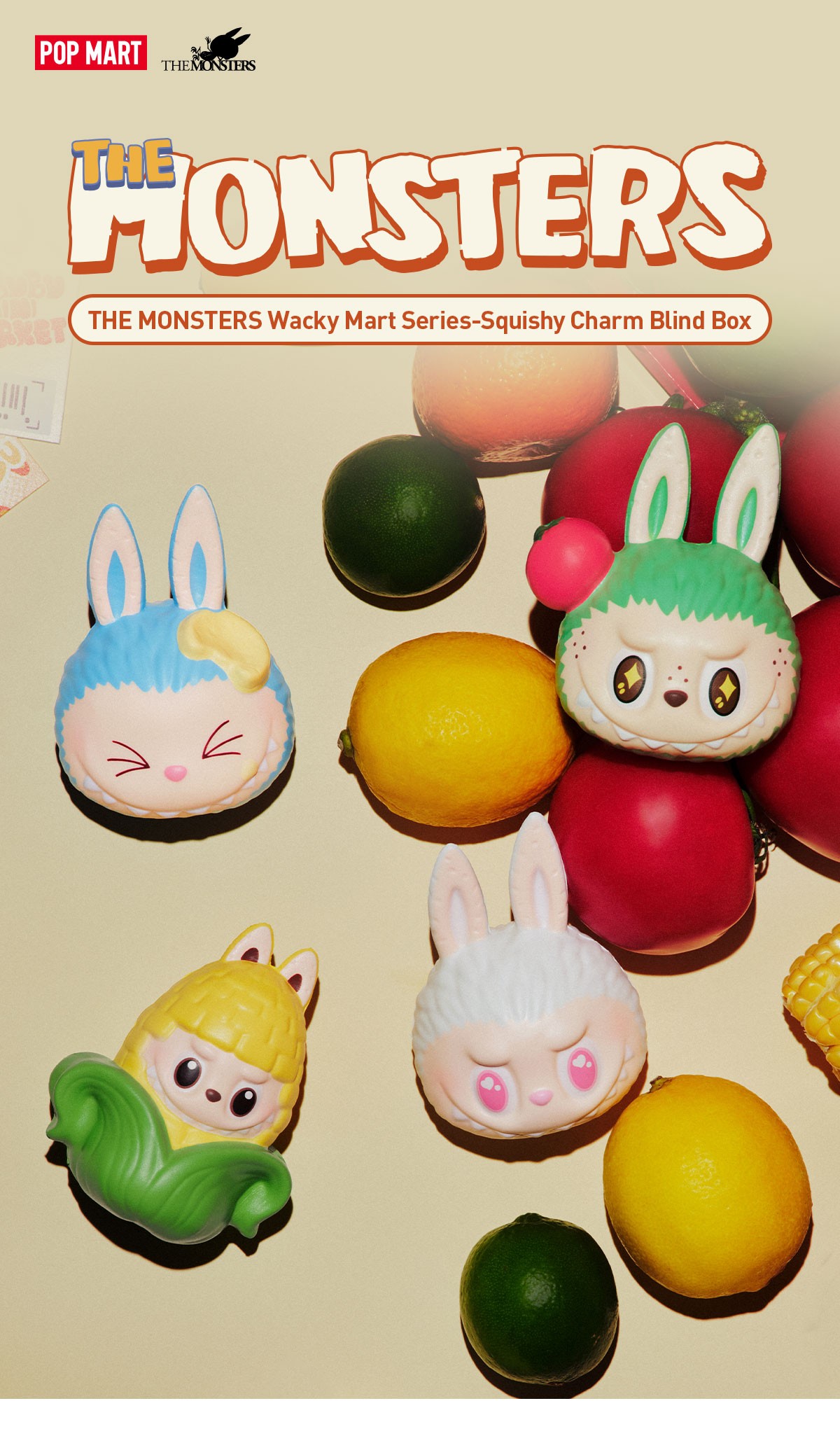 THE MONSTERS — Wacky Mart Squishy Charm Blind Box | POP MART — official detail