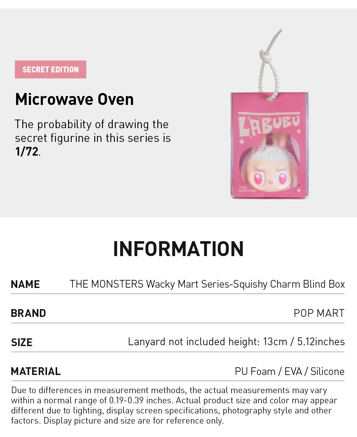THE MONSTERS — Wacky Mart Squishy Charm Blind Box | POP MART — official detail