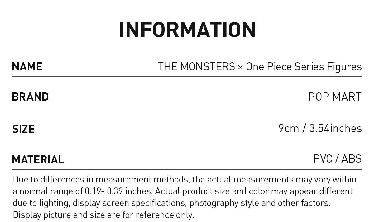 THE MONSTERS — One Piece Blind Box | POP MART — official detail