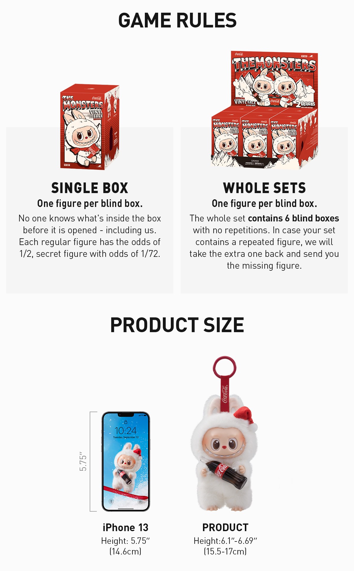 THE MONSTERS — Coca-Cola Vinyl Face Blind Box | POP MART — official detail