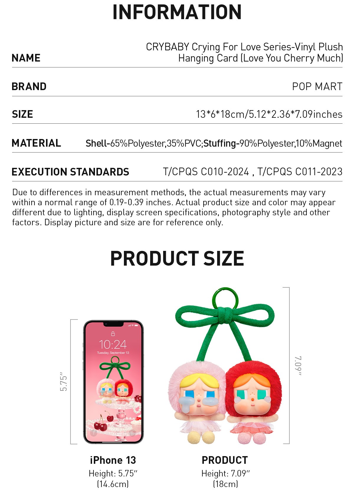 CRYBABY — Crying For Love Hanging Card (Love You Cherry Much) | POP MART — official detail