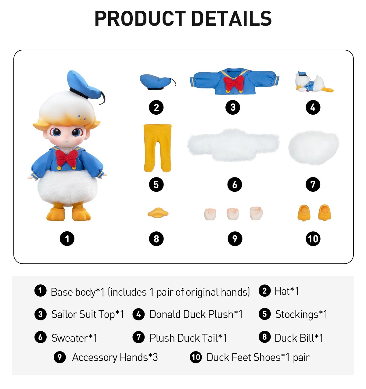 DIMOO — Donald Duck 1/8 Action Figure | POP MART — official detail