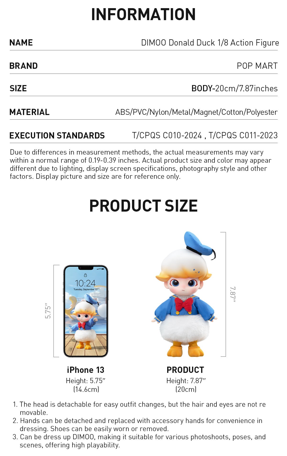 DIMOO — Donald Duck 1/8 Action Figure | POP MART — official detail