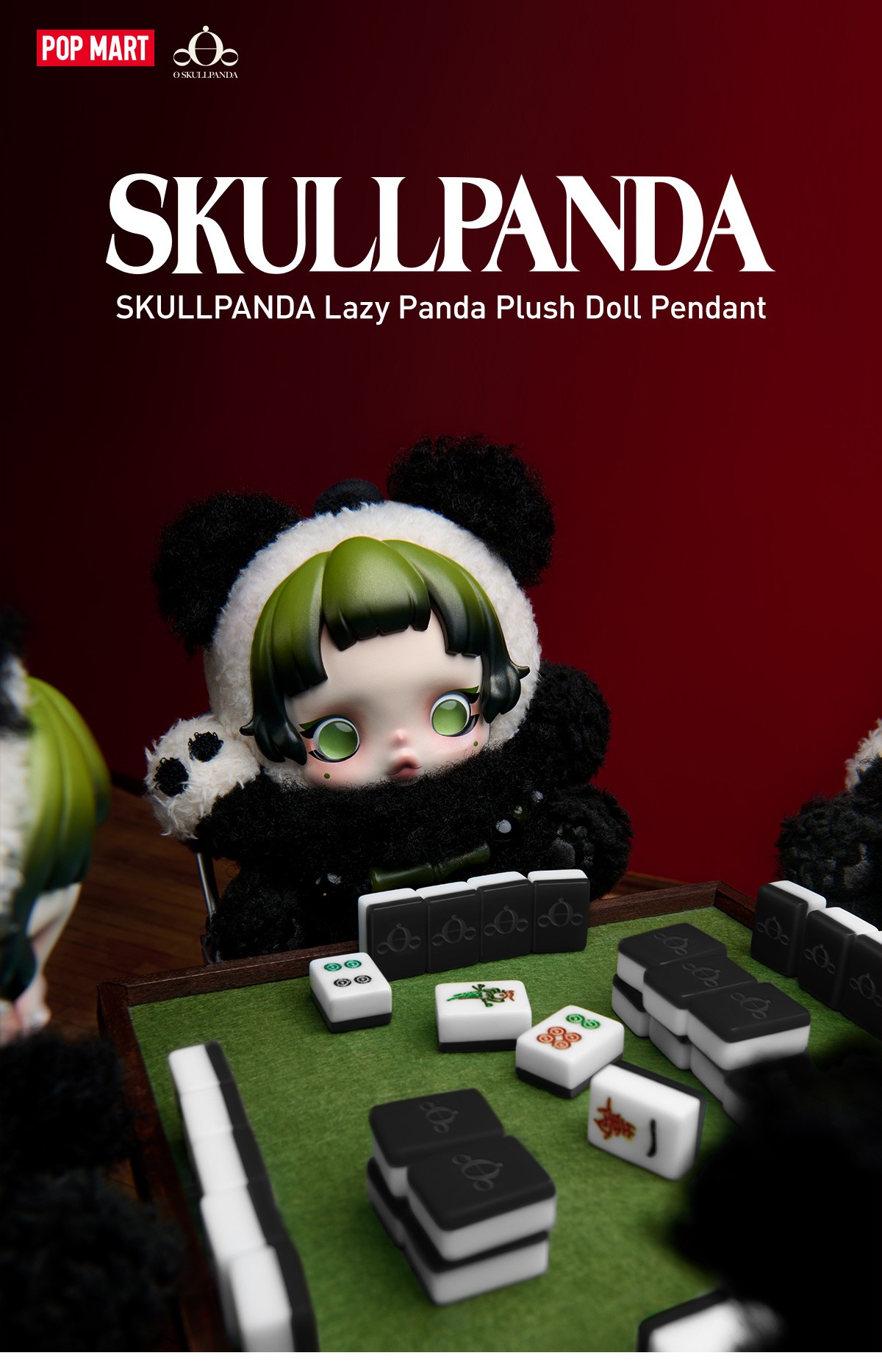 SKULLPANDA — Lazy Panda Plush Doll Pendant | POP MART — official detail