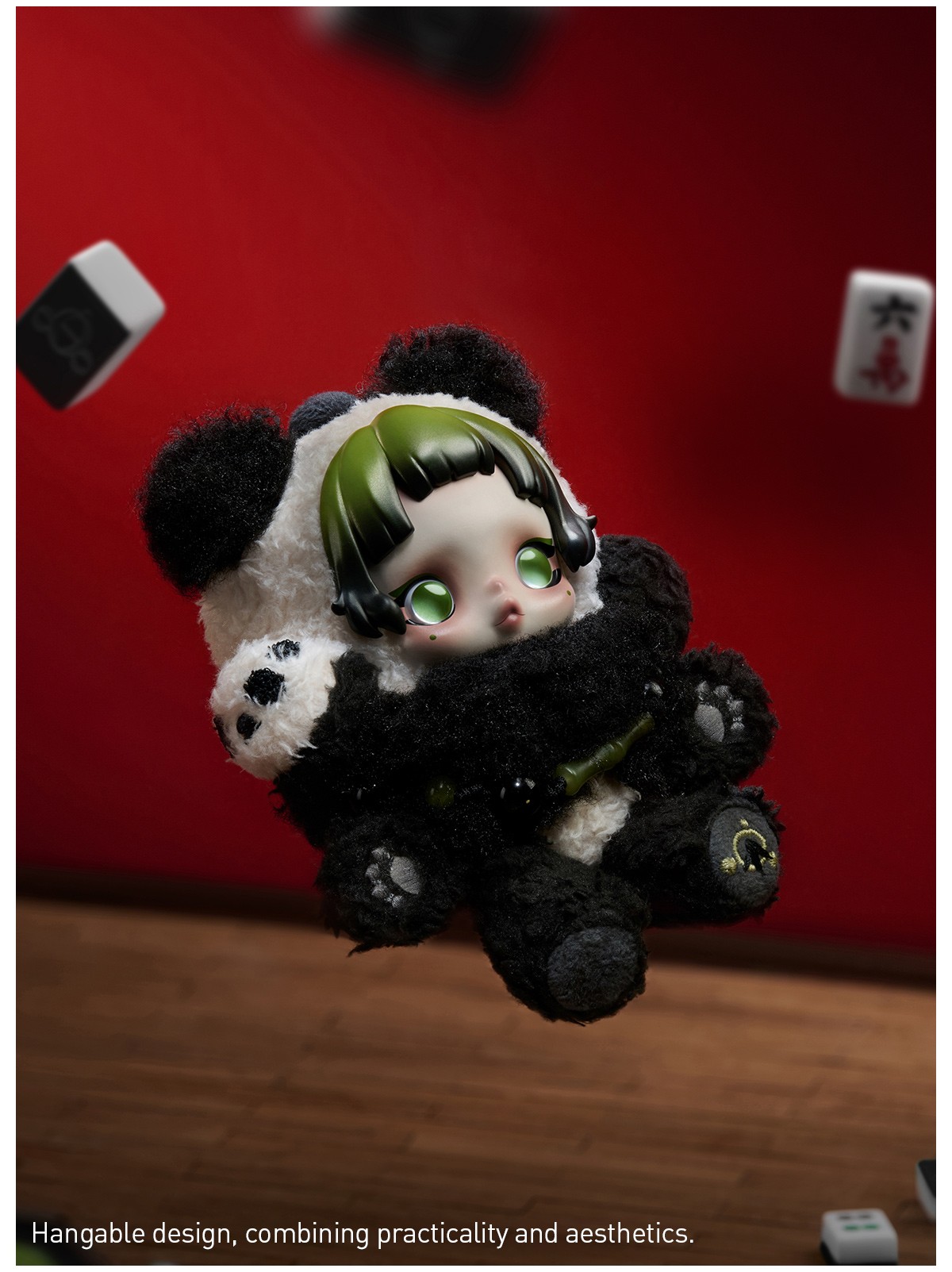 SKULLPANDA — Lazy Panda Plush Doll Pendant | POP MART — official detail