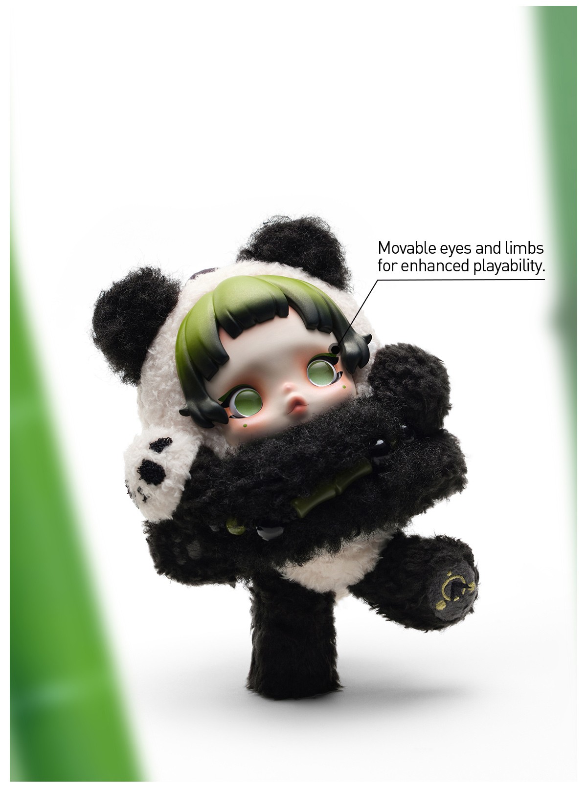 SKULLPANDA — Lazy Panda Plush Doll Pendant | POP MART — official detail