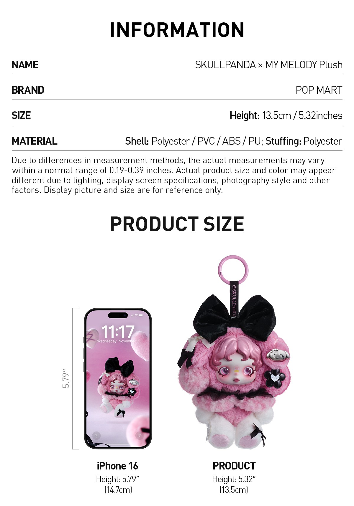SKULLPANDA — My Melody Plush | POP MART — official detail