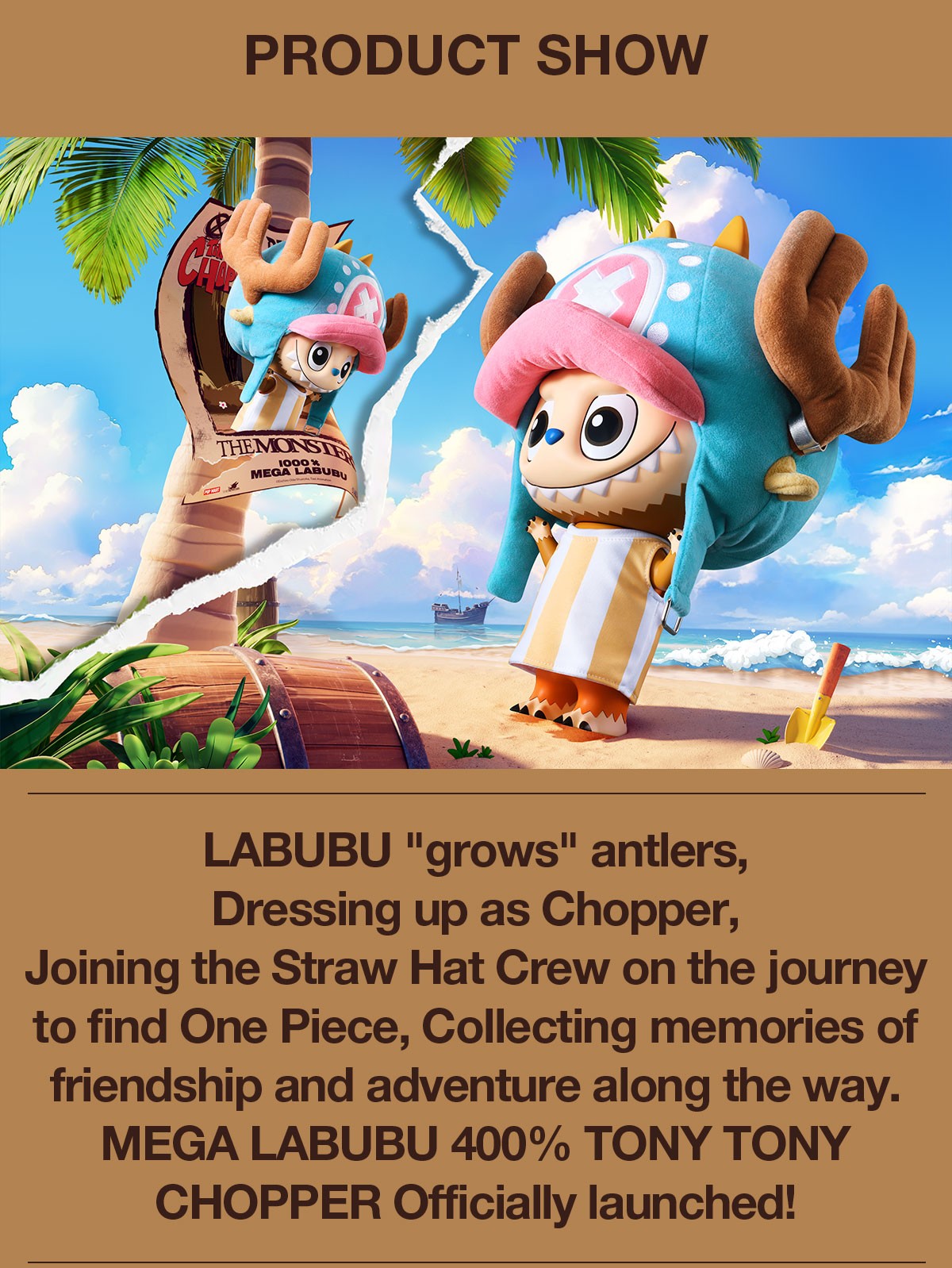 THE MONSTERS — MEGA 400% Tony Tony Chopper | POP MART — official detail