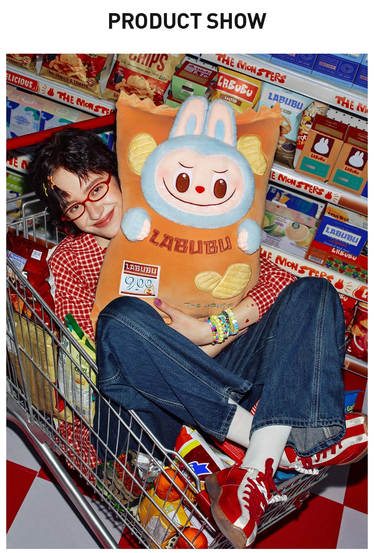 THE MONSTERS — Wacky Mart Pillow (Chips) | POP MART — official detail