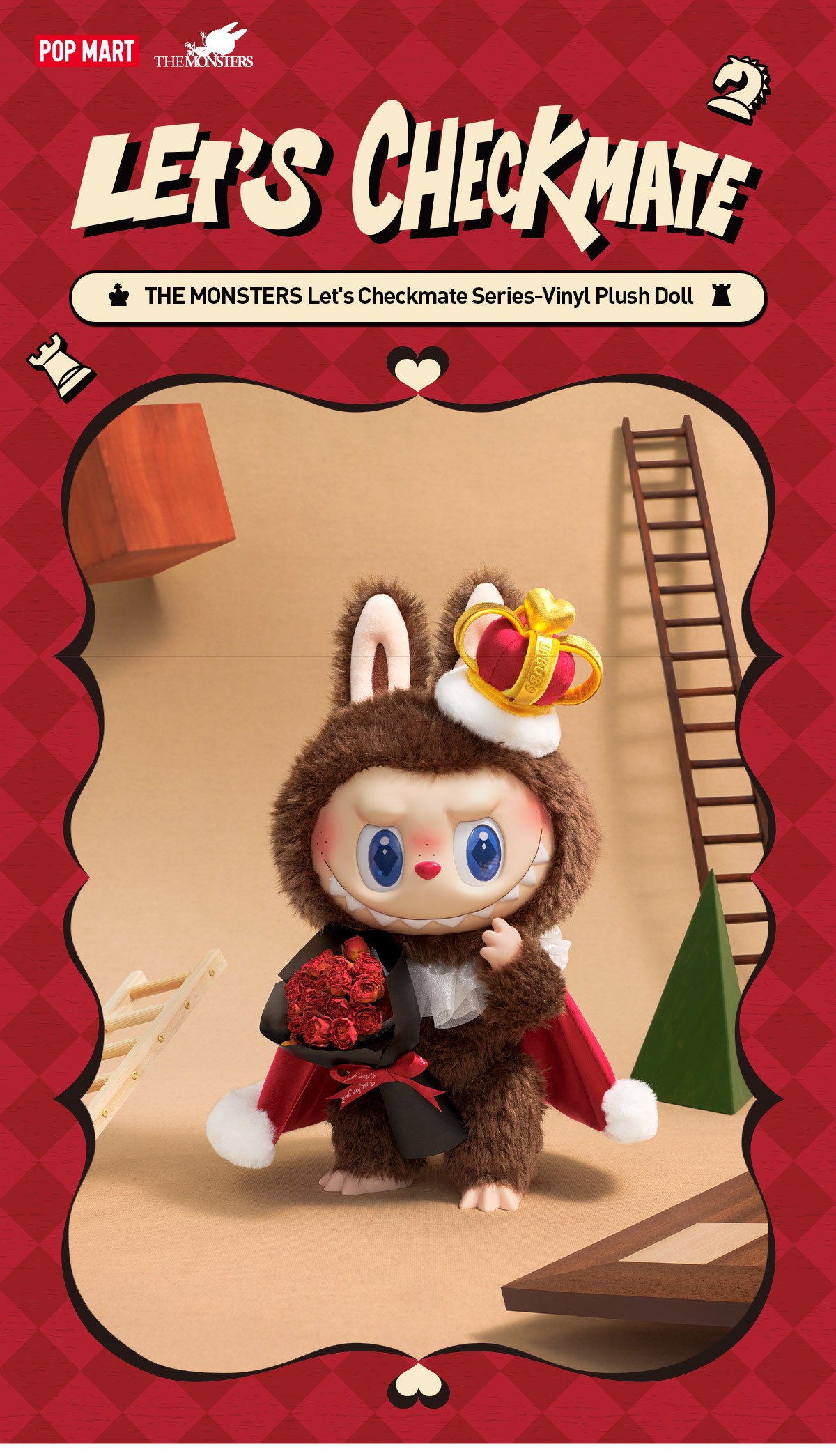 THE MONSTERS — Let's Checkmate Vinyl Plush Doll | POP MART — official detail