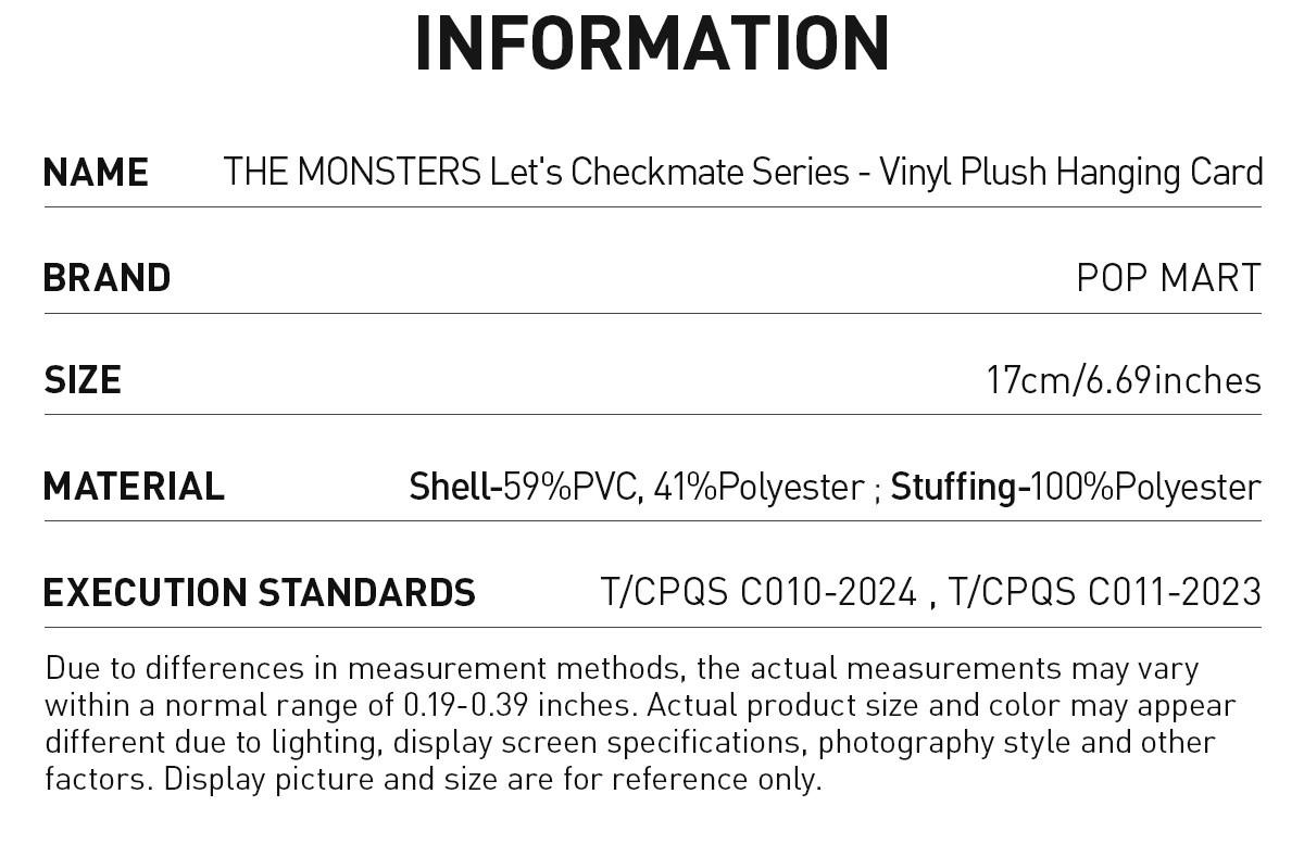 THE MONSTERS — Let's Checkmate Hanging Card | POP MART — official detail