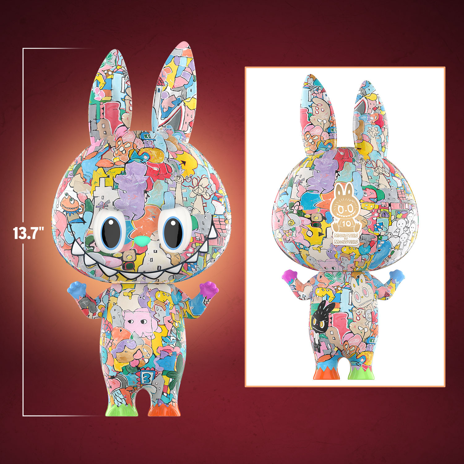 MEGA LABUBU 400% Tenth Anniversary Collectible Figure by Pop Mart
