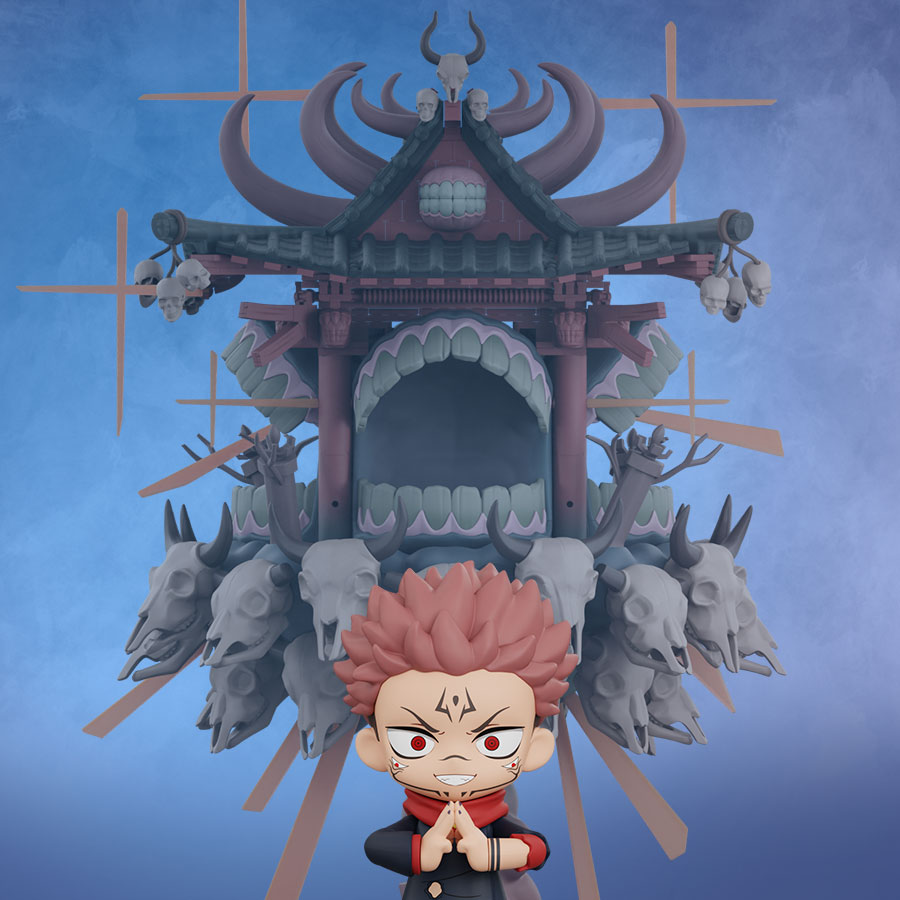 Jujutsu Kaisen Series Scene Blocks - Sukuna Collectible Figure by Pop Mart