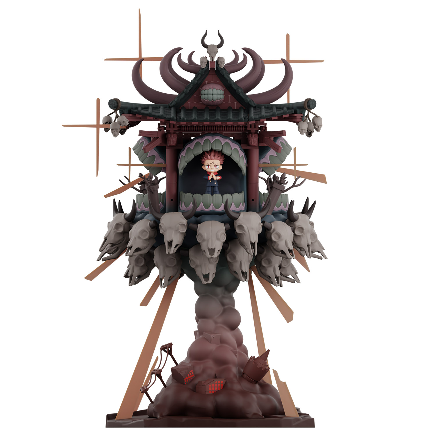 Jujutsu Kaisen Series Scene Blocks - Sukuna Collectible Figure by Pop Mart