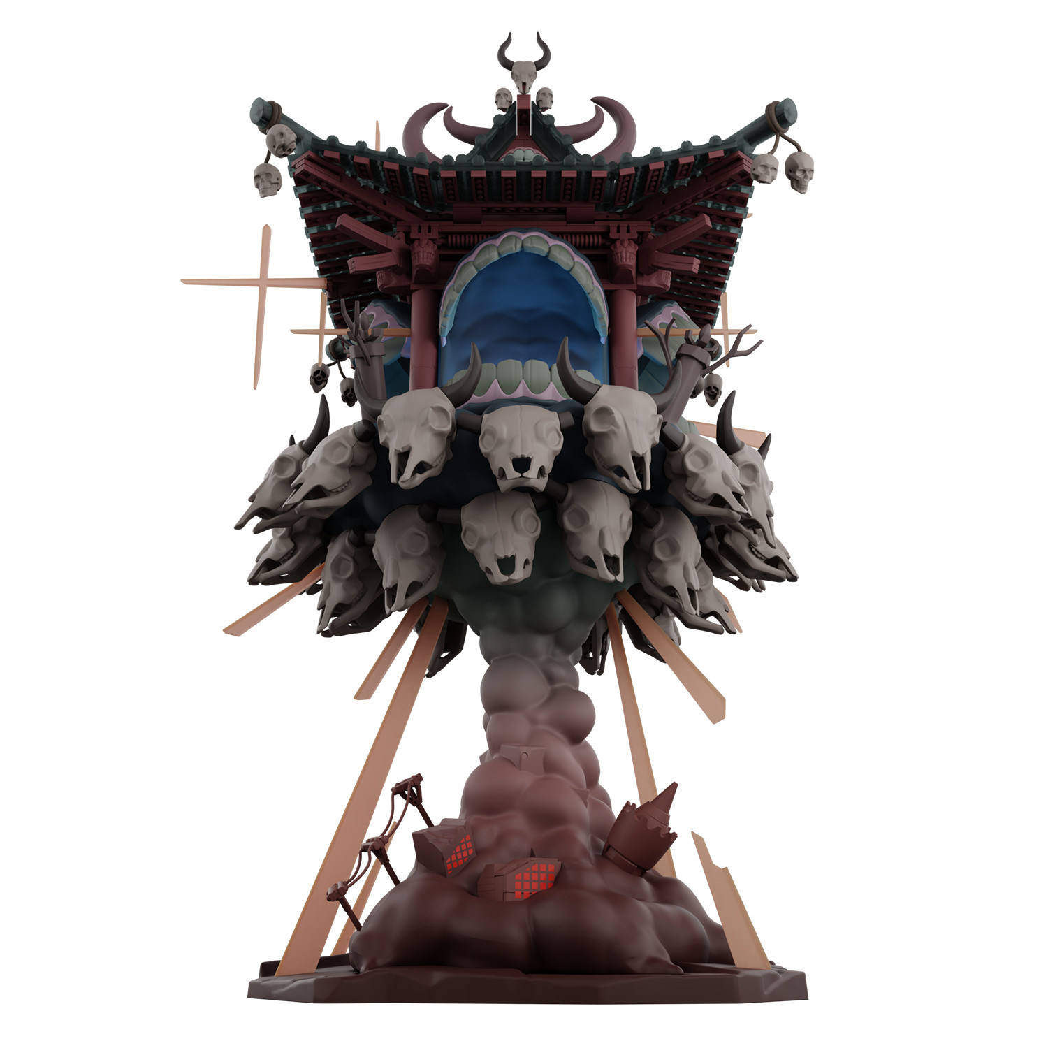 Jujutsu Kaisen Series Scene Blocks - Sukuna Collectible Figure by Pop Mart