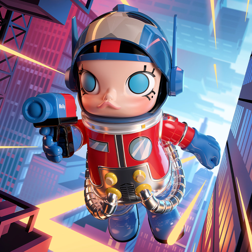 MEGA SPACE MOLLY 400% Optimus Prime Collectible Figure by Pop Mart