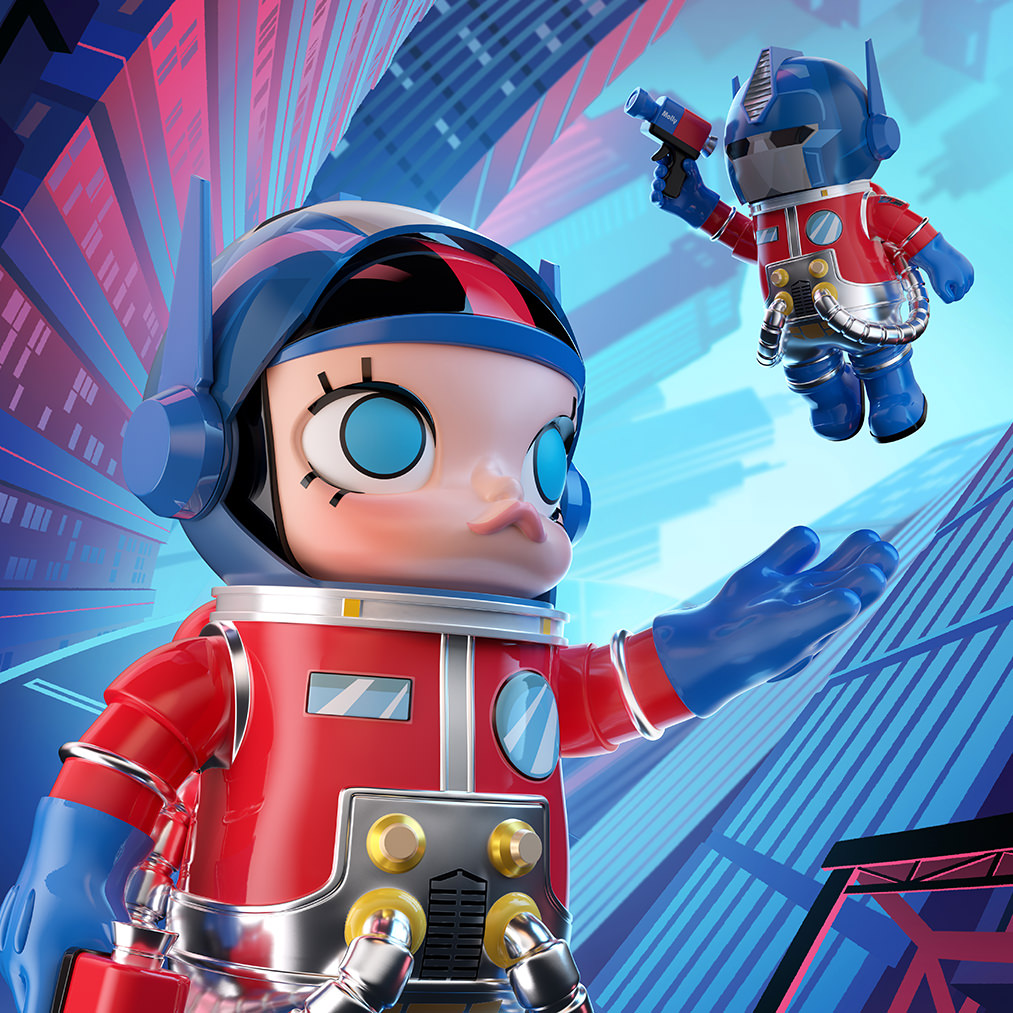 MEGA SPACE MOLLY 400% Optimus Prime Collectible Figure by Pop Mart