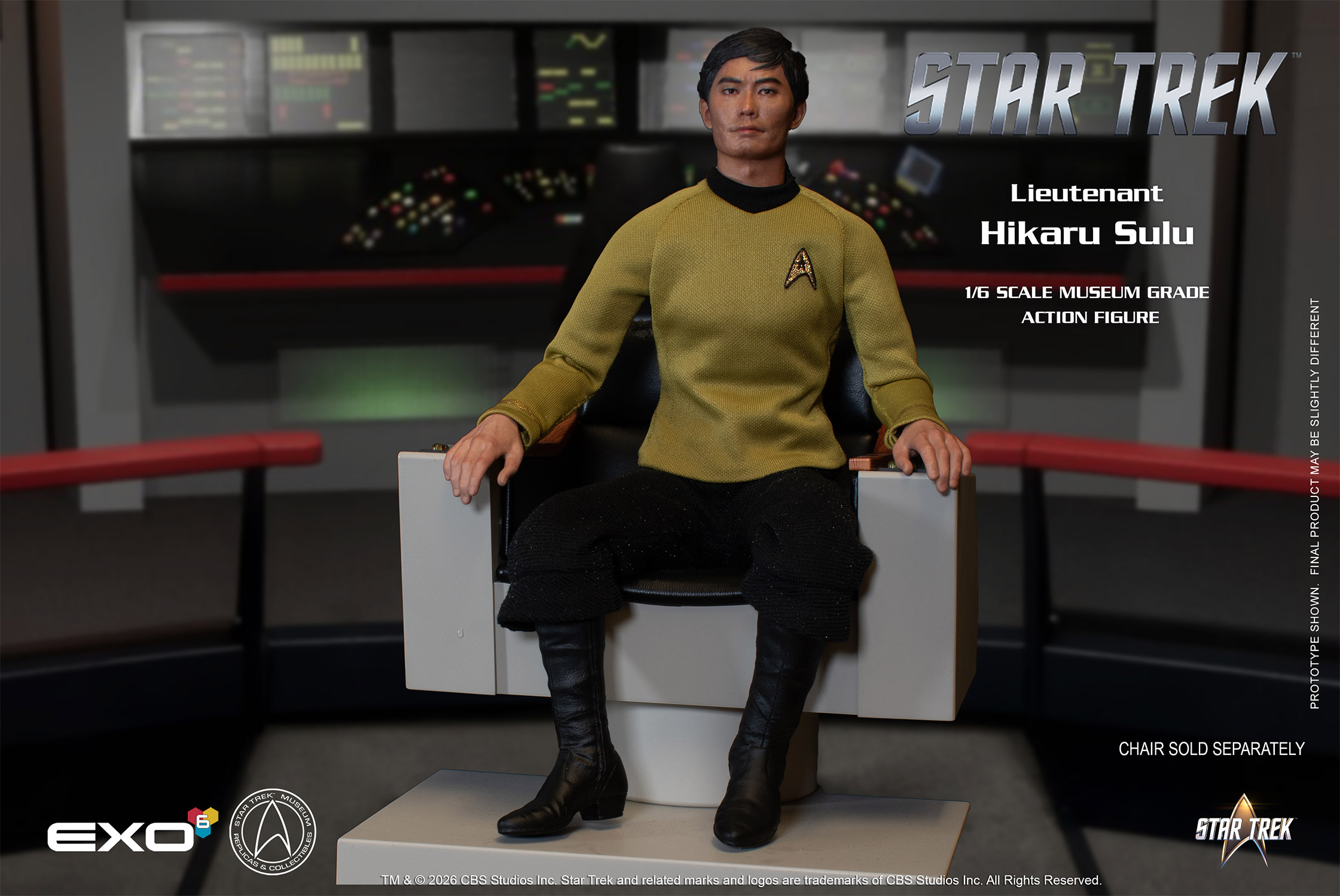 Lieutenant Hikaru Sulu Sixth Scale Figure by EXO-6
