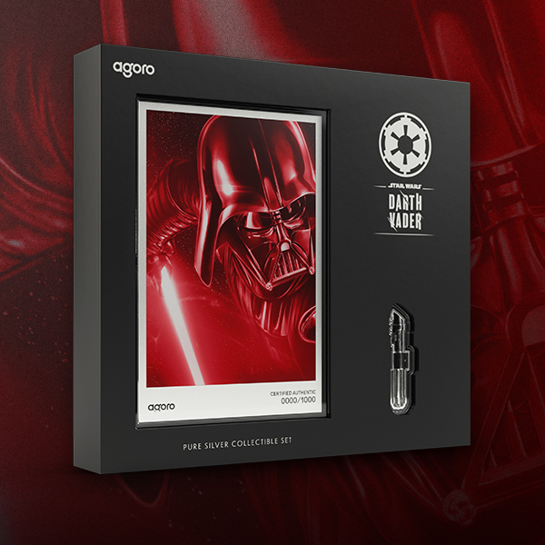 Darth Vader™ Lightsaber Collectible Set Silver Collectible by Agoro