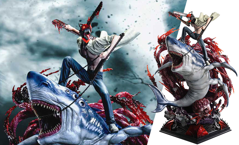 Chainsaw Man & Beam (Bonus Version) Statue by Prime 1 Studio
