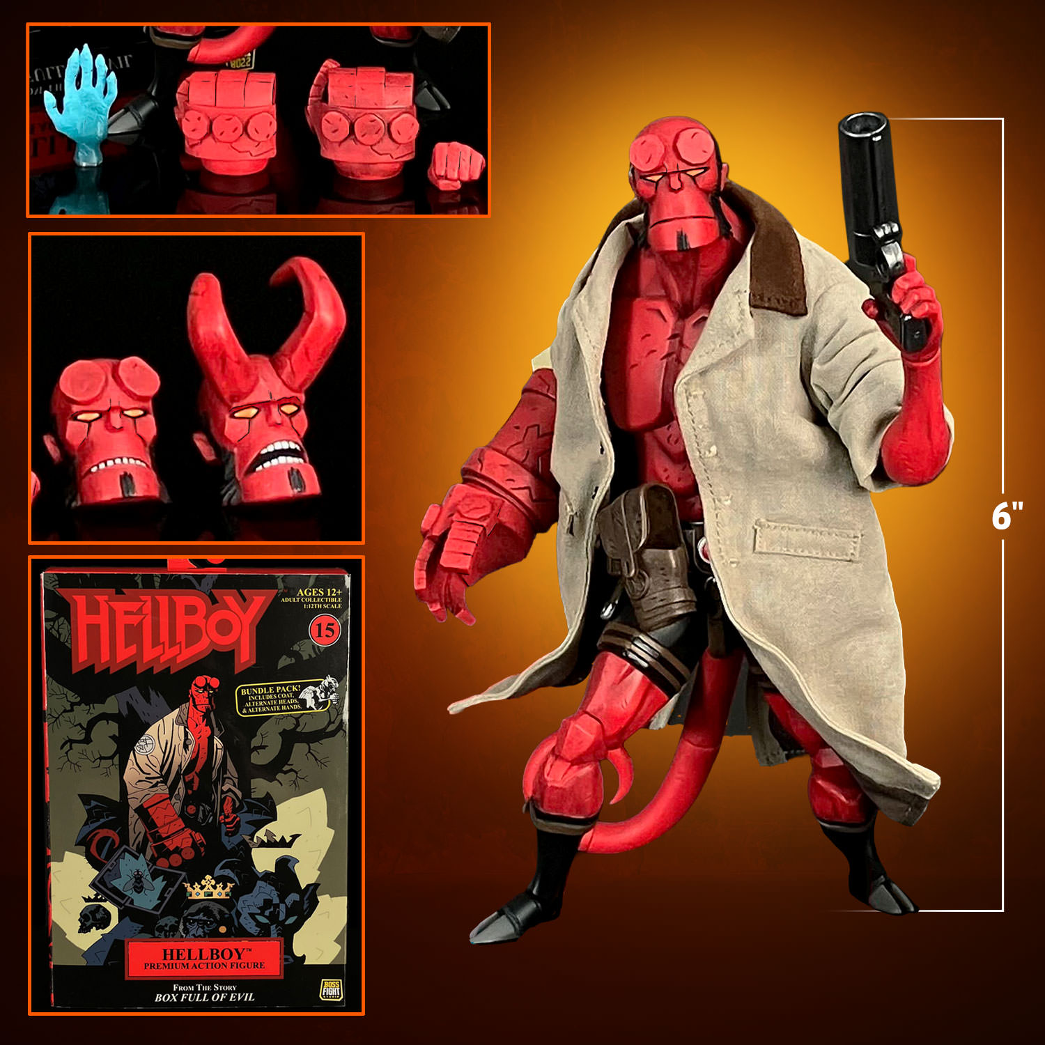 Hellboy (Box Full of Evil) Bundle Pack Action Figure by Boss Fight Studio