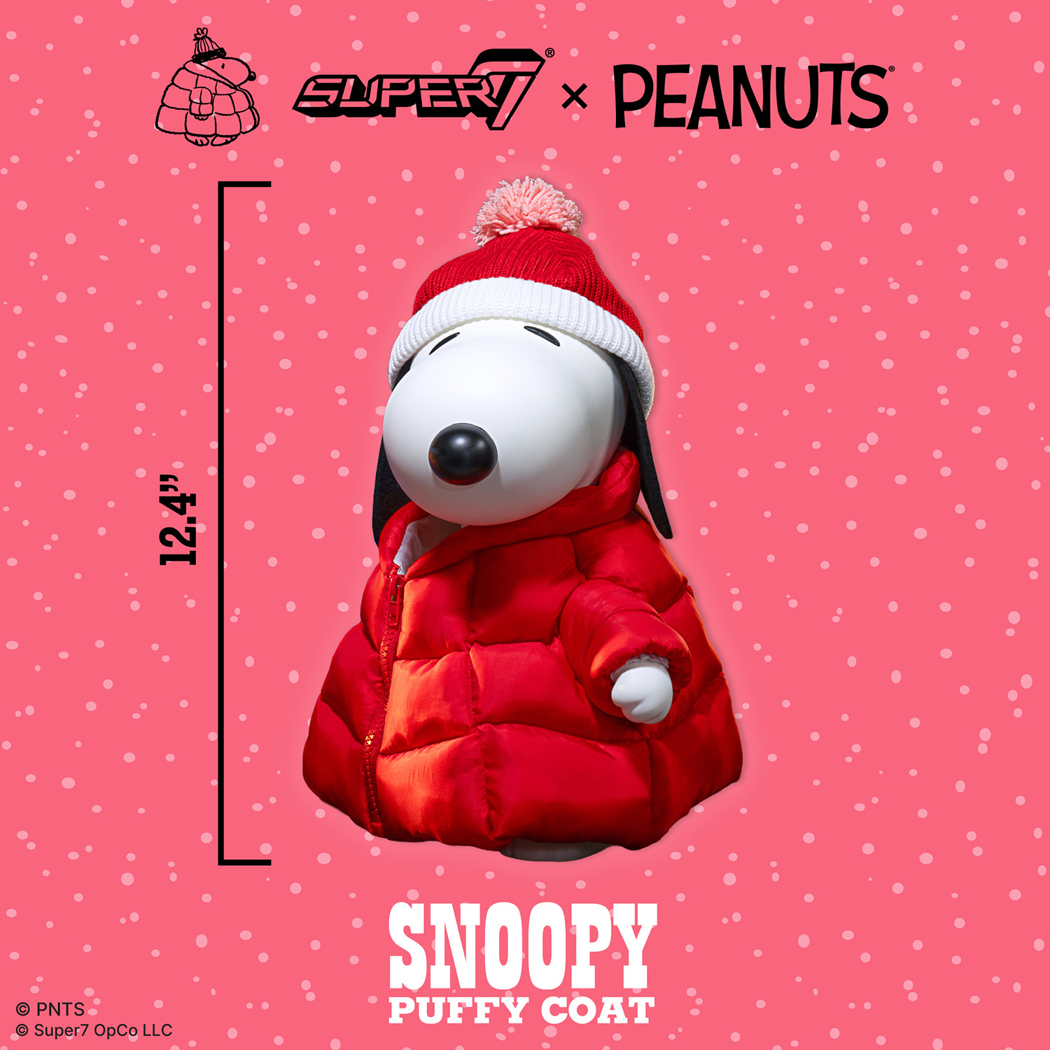Snoopy (Red Puffy Coat) Vinyl Collectible by Super7
