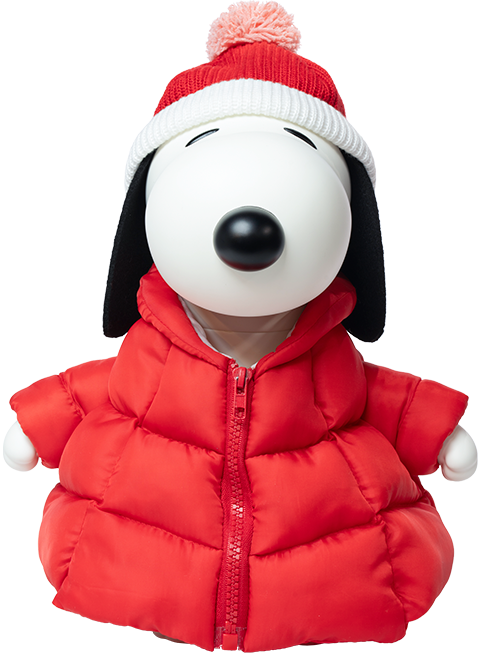 Snoopy (Red Puffy Coat) Vinyl Collectible by Super7