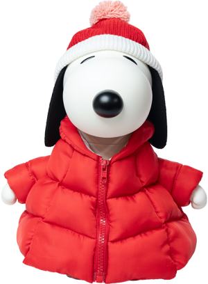 Snoopy (Red Puffy Coat) Vinyl Collectible by Super7