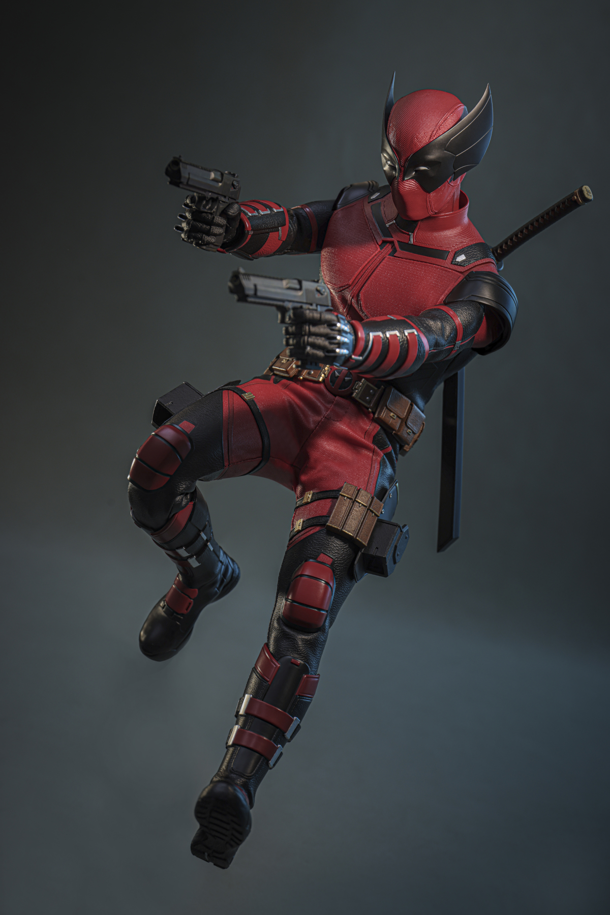 Deadpool and Wolverine Hot Toys Wolverinepool 1/6 Figure Brings Concept Art to Life