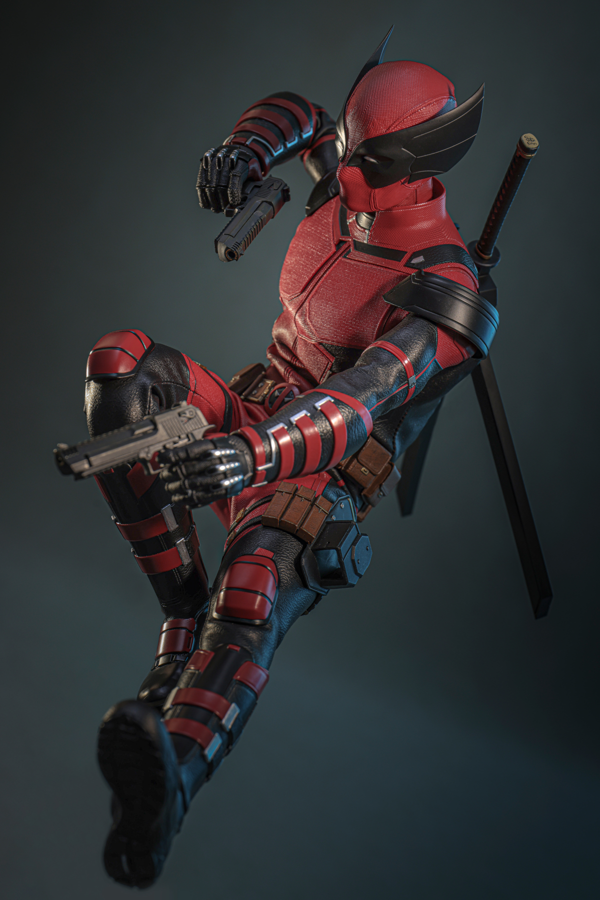 Deadpool and Wolverine Hot Toys Wolverinepool 1/6 Figure Brings Concept Art to Life