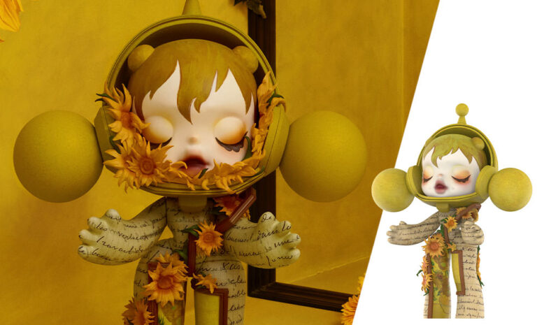 MEGA α SKULLPANDA 400% Van Gogh Museum Sunflowers Collectible Figure by Pop Mart