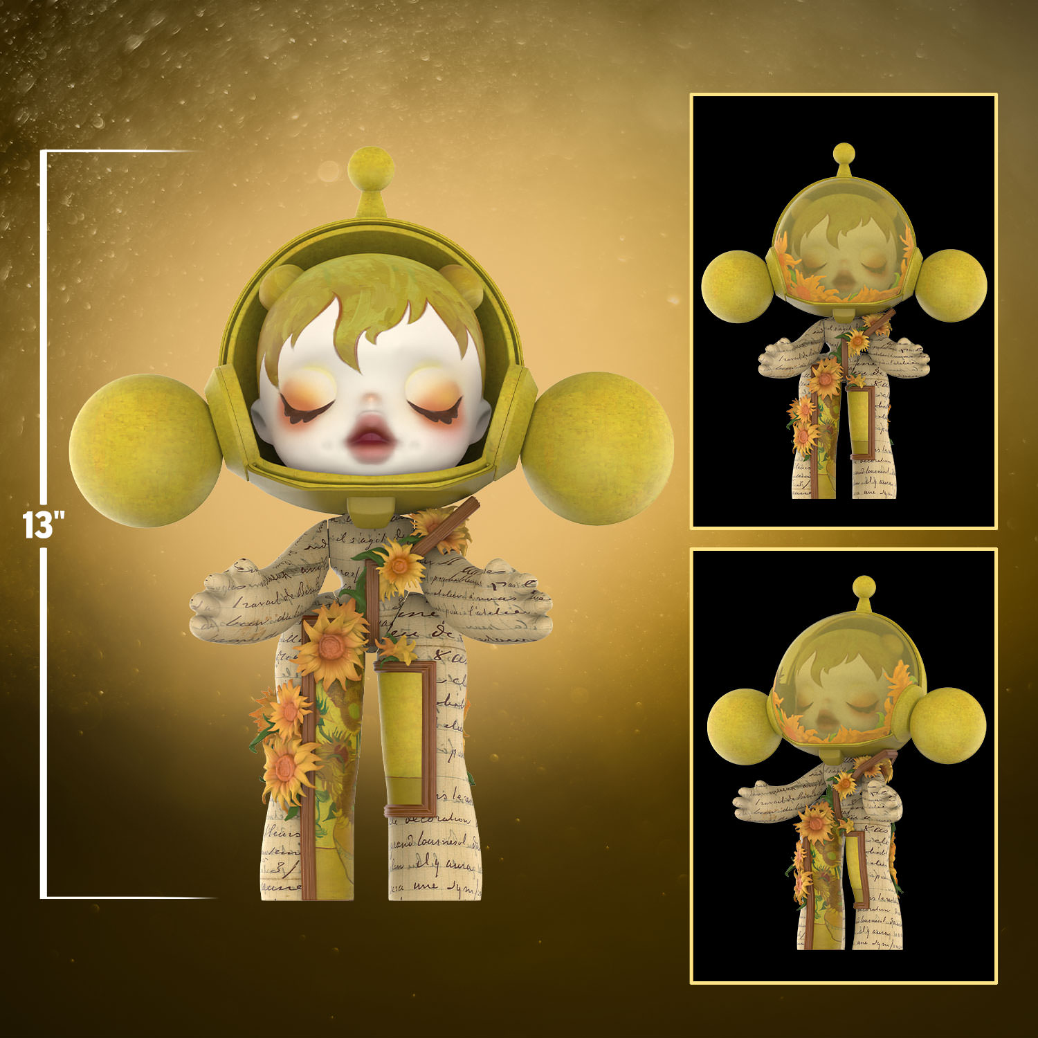 MEGA α SKULLPANDA 400% Van Gogh Museum Sunflowers Collectible Figure by Pop Mart