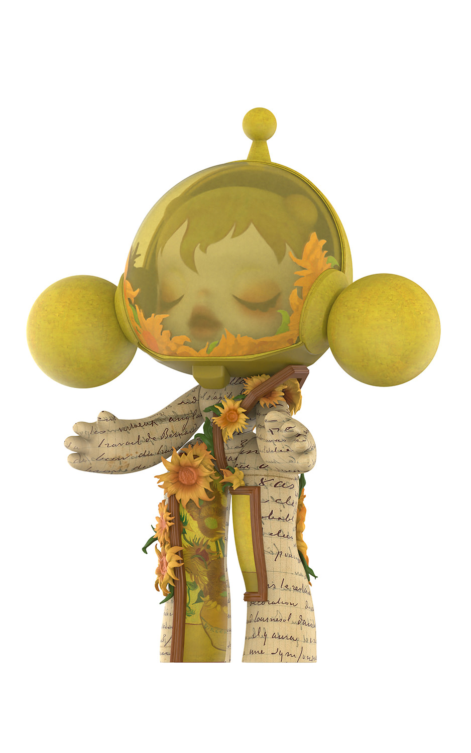 MEGA α SKULLPANDA 400% Van Gogh Museum Sunflowers Collectible Figure by Pop Mart