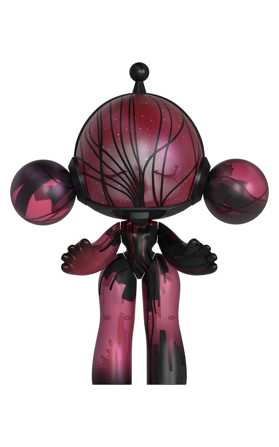 MEGA α SKULLPANDA 400% Red Crystal Collectible Figure by Pop Mart