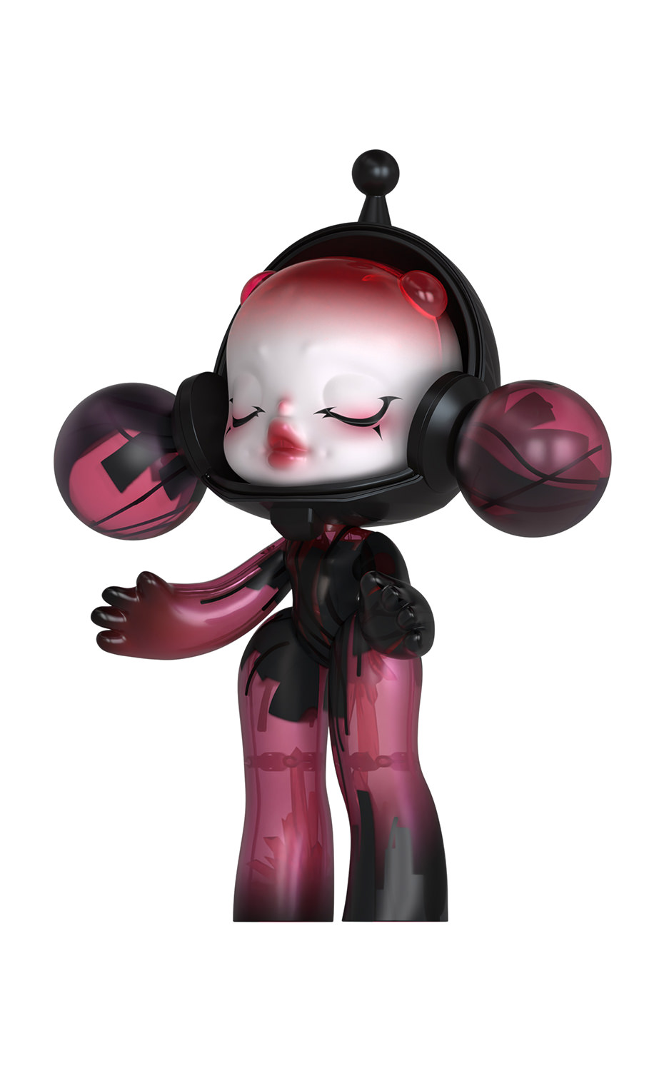 MEGA α SKULLPANDA 400% Red Crystal Collectible Figure by Pop Mart