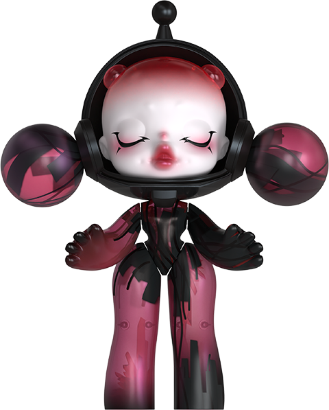 MEGA α SKULLPANDA 400% Red Crystal Collectible Figure by Pop Mart
