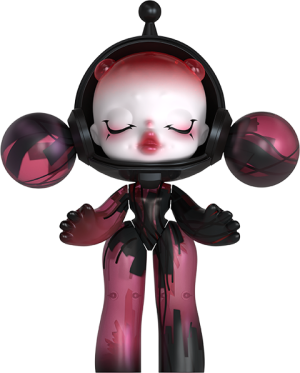 MEGA α SKULLPANDA 400% Red Crystal Collectible Figure by Pop Mart