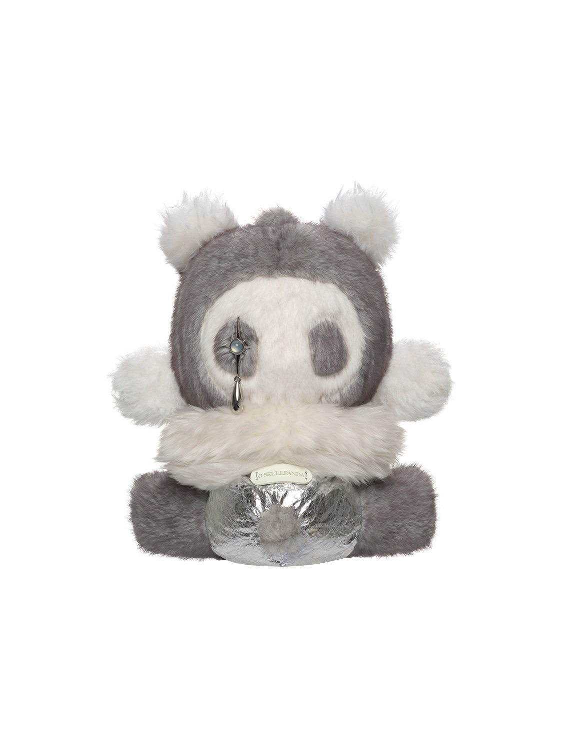θ SKULLPANDA Punk Panda Plush Doll by Pop Mart