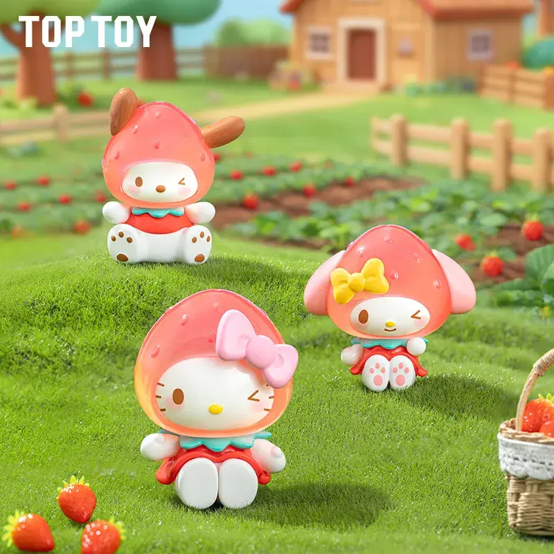 Sanrio Characters Strawberry Candy Series Mini Vinyl Keychain Pendant Blind Box