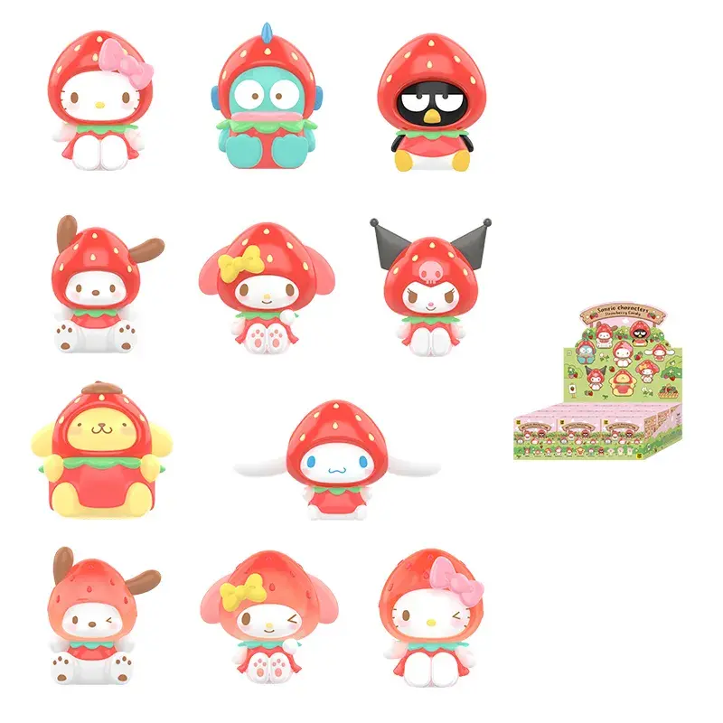 Sanrio Characters Strawberry Candy Series Mini Vinyl Keychain Pendant Blind Box