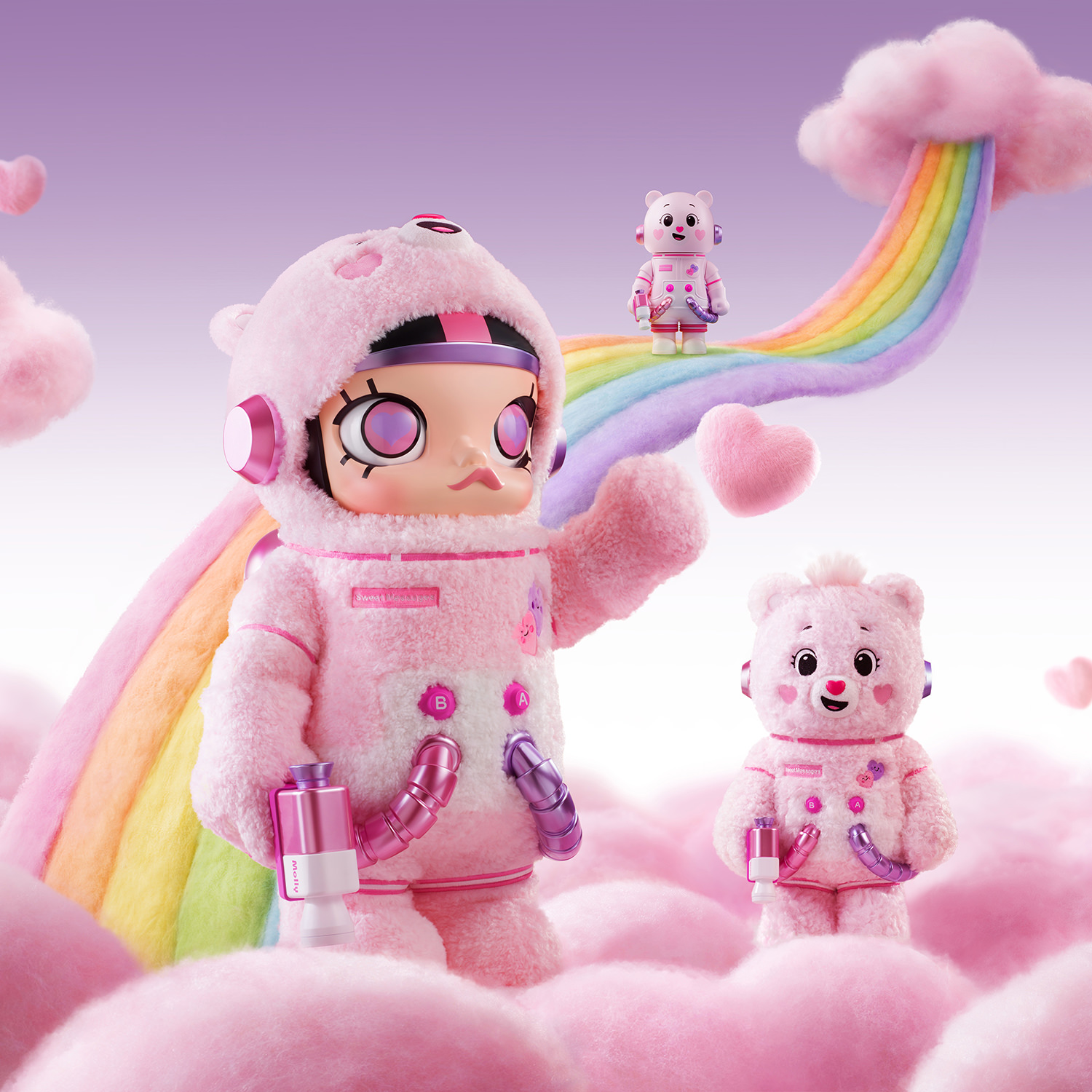 MEGA SPACE MOLLY 1000% Sweet Messages Bear Collectible Figure by POP MART